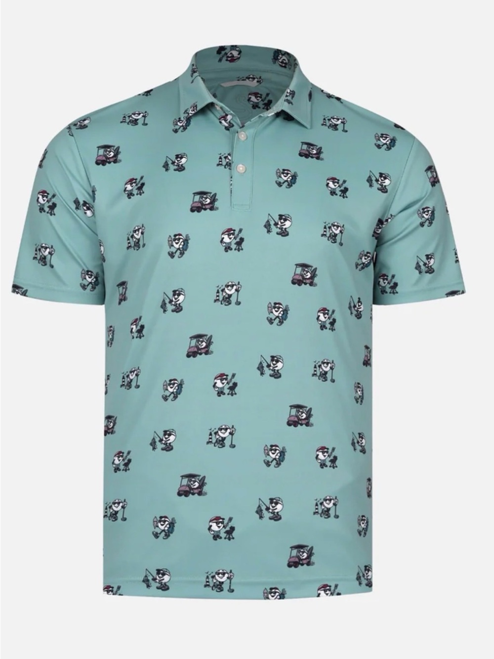 Swannies Golf Shoreline Polo Color Surf Medium New